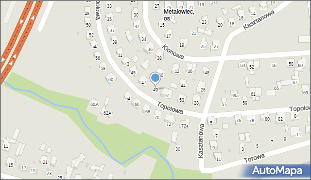 Skarżysko-Kamienna, Topolowa, 49, mapa Skarżysko-Kamienna