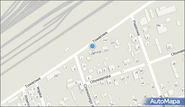 Skarżysko-Kamienna, Towarowa, 106, mapa Skarżysko-Kamienna