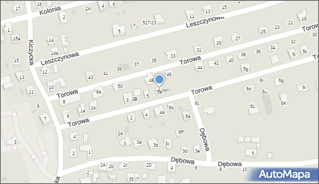 Skoczów, Torowa, 5a, mapa Skoczów