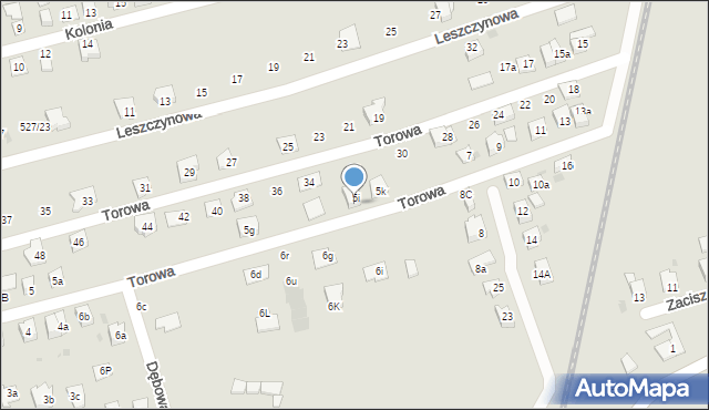Skoczów, Torowa, 5j, mapa Skoczów
