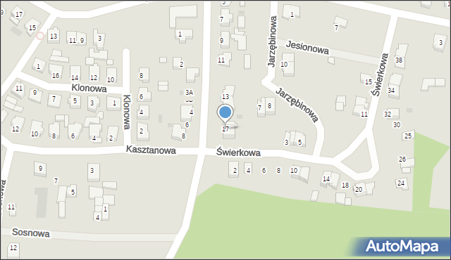 Skoki, Topolowa, 17, mapa Skoki