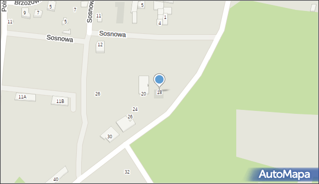 Skoki, Topolowa, 18, mapa Skoki