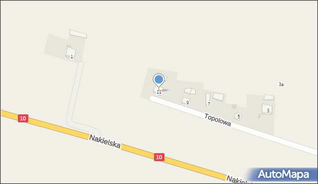 Ślesin, Topolowa, 11, mapa Ślesin