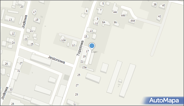 Śliwice, Topolowa, 17a, mapa Śliwice