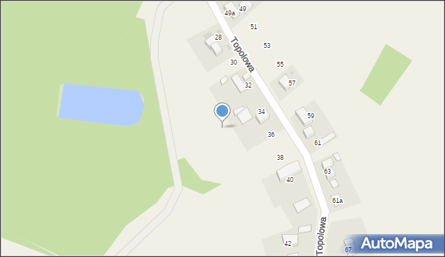 Śliwice, Topolowa, 34b, mapa Śliwice