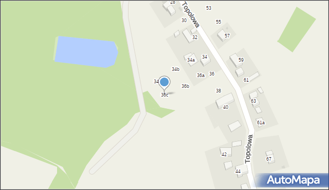 Śliwice, Topolowa, 36c, mapa Śliwice