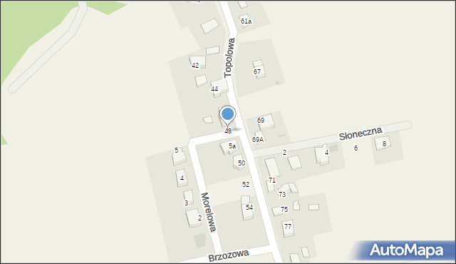 Śliwice, Topolowa, 48, mapa Śliwice