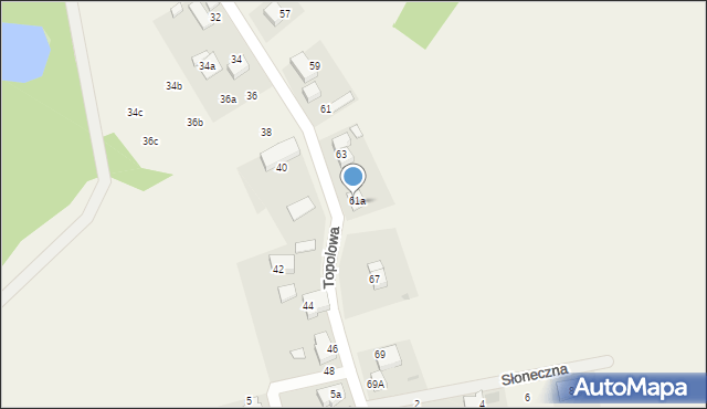 Śliwice, Topolowa, 65a, mapa Śliwice