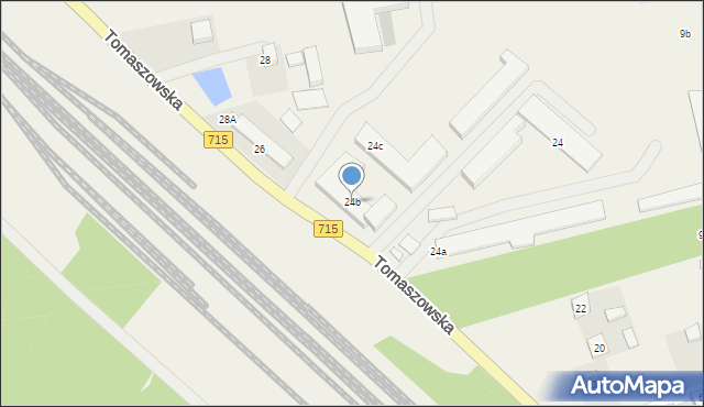 Słotwiny, Tomaszowska, 24b, mapa Słotwiny
