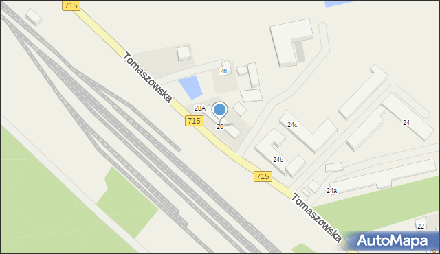 Słotwiny, Tomaszowska, 26, mapa Słotwiny
