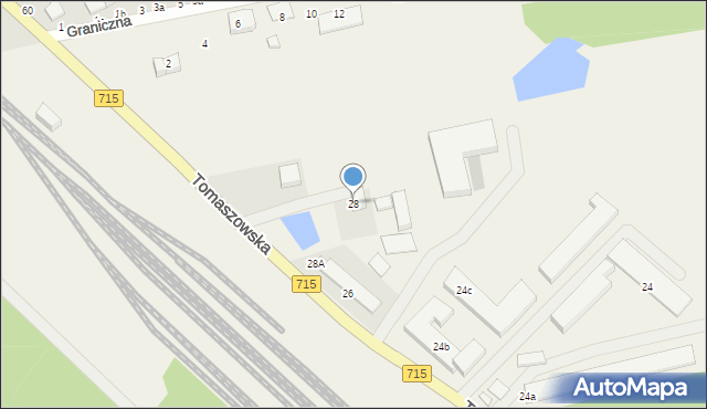 Słotwiny, Tomaszowska, 28, mapa Słotwiny
