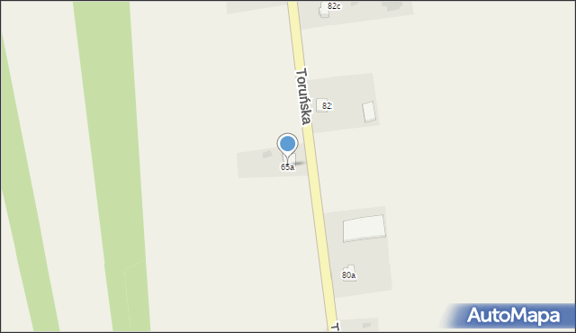 Służewo, Toruńska, 65a, mapa Służewo