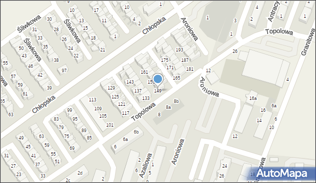 Smolec, Topolowa, 149, mapa Smolec