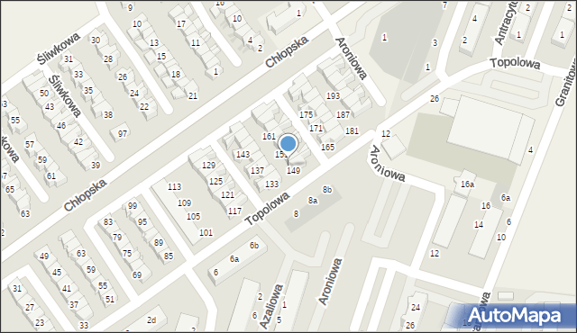 Smolec, Topolowa, 151, mapa Smolec
