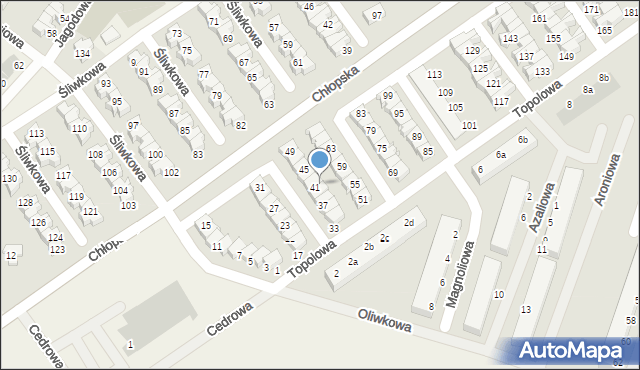 Smolec, Topolowa, 41/1, mapa Smolec
