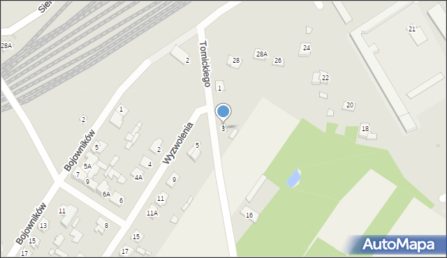 Sochaczew, Tomickiego Jana, gen., 3, mapa Sochaczew