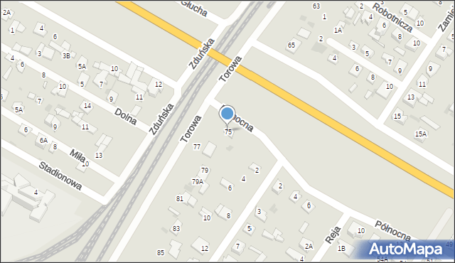 Sochaczew, Torowa, 75, mapa Sochaczew