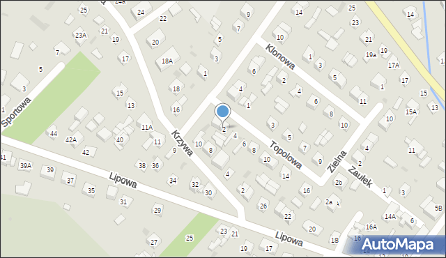 Sokołów Podlaski, Topolowa, 2, mapa Sokołów Podlaski