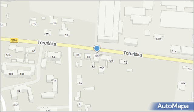 Solec Kujawski, Toruńska, 70D, mapa Solec Kujawski