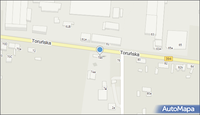 Solec Kujawski, Toruńska, 74b, mapa Solec Kujawski