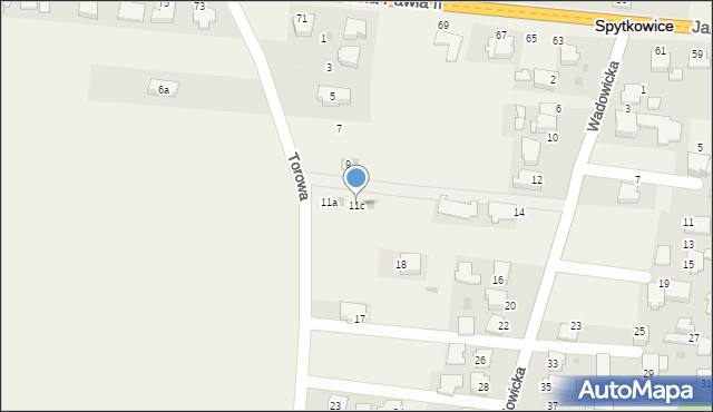 Spytkowice, Torowa, 11c, mapa Spytkowice