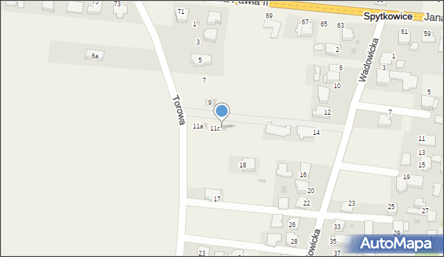 Spytkowice, Torowa, 11d, mapa Spytkowice