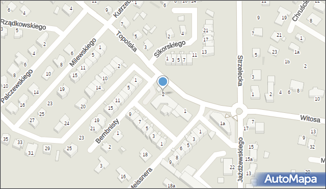 Środa Wielkopolska, Topolska, 2, mapa Środa Wielkopolska