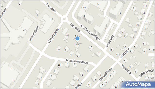 Środa Wielkopolska, Topolska, 6a, mapa Środa Wielkopolska