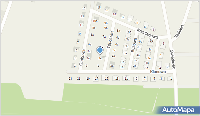 Stare Kupiski, Topolowa, 3a, mapa Stare Kupiski