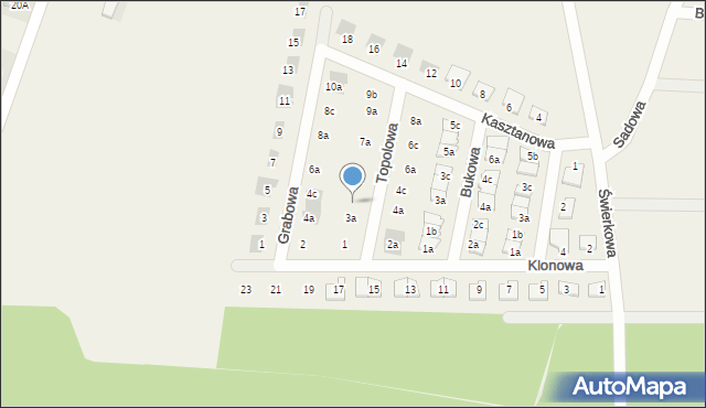 Stare Kupiski, Topolowa, 3b, mapa Stare Kupiski