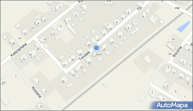 Stare Oborzyska, Torowa, 17, mapa Stare Oborzyska