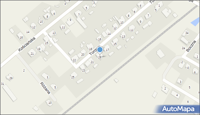 Stare Oborzyska, Torowa, 19, mapa Stare Oborzyska