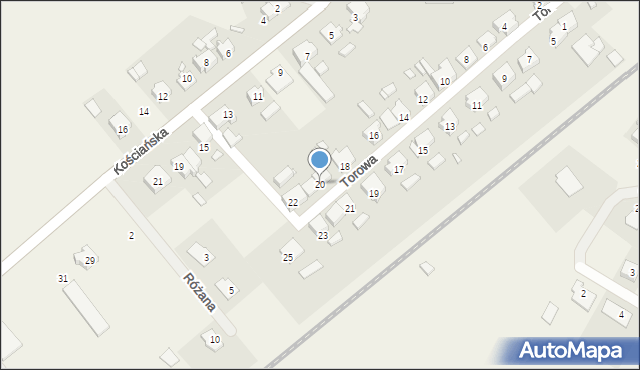 Stare Oborzyska, Torowa, 20, mapa Stare Oborzyska
