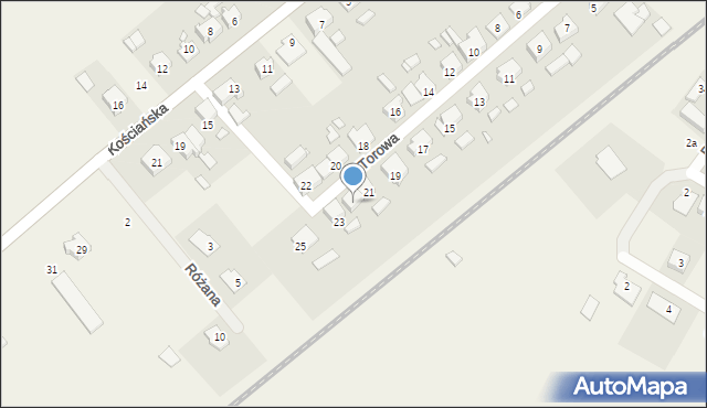 Stare Oborzyska, Torowa, 21a, mapa Stare Oborzyska