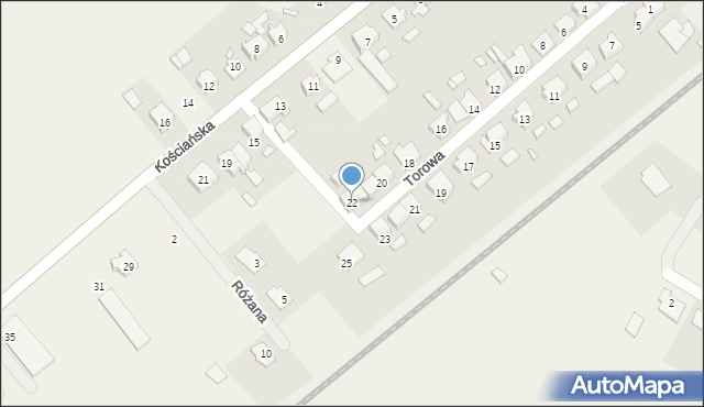 Stare Oborzyska, Torowa, 22, mapa Stare Oborzyska