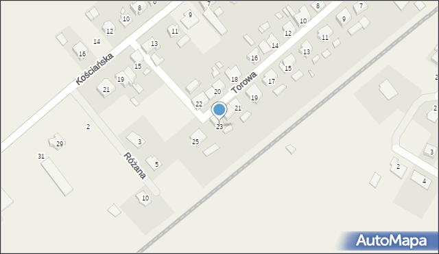 Stare Oborzyska, Torowa, 23, mapa Stare Oborzyska