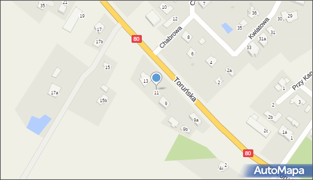 Stary Toruń, Toruńska, 11, mapa Stary Toruń