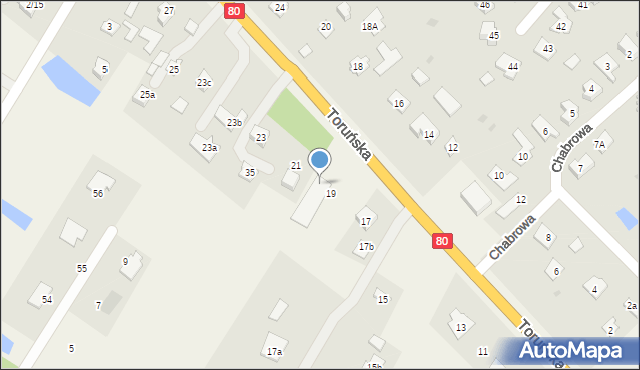 Stary Toruń, Toruńska, 21a, mapa Stary Toruń