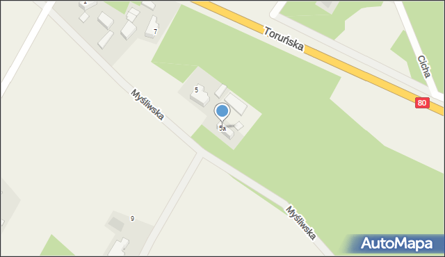 Stary Toruń, Toruńska, 5a, mapa Stary Toruń