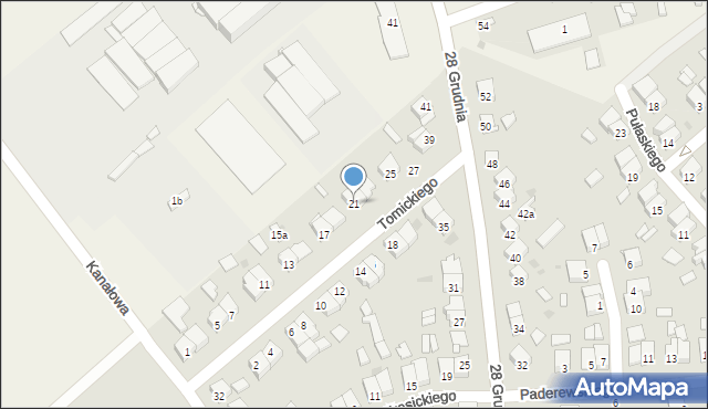 Stęszew, Tomickiego Piotra, 21, mapa Stęszew