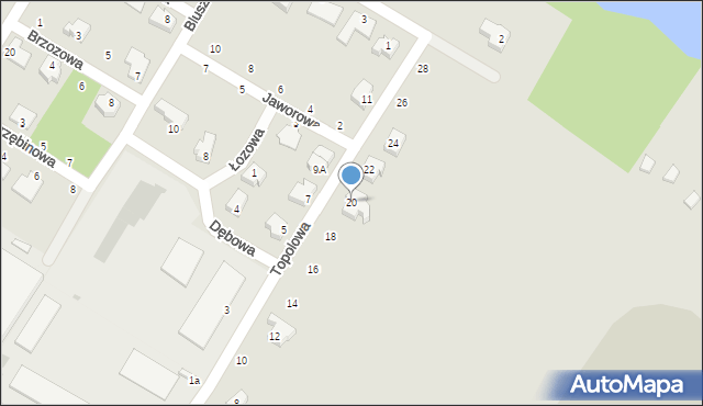 Stęszew, Topolowa, 20, mapa Stęszew