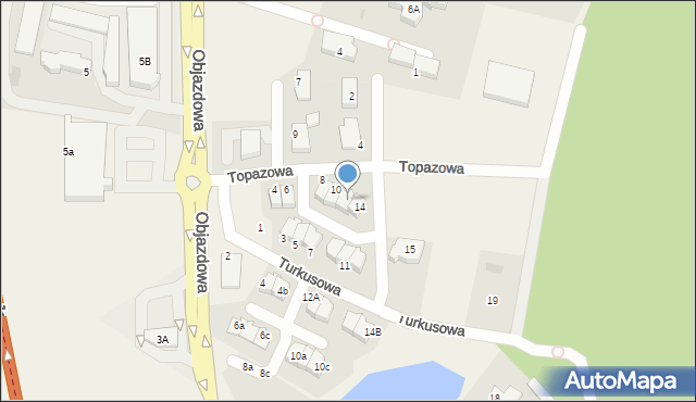 Straszyn, Topazowa, 12, mapa Straszyn