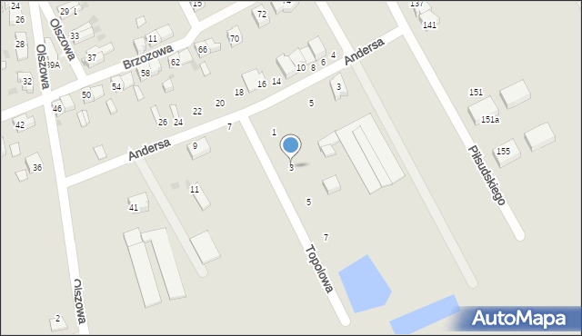 Strzegom, Topolowa, 3, mapa Strzegom