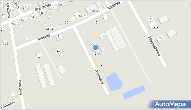 Strzegom, Topolowa, 5, mapa Strzegom