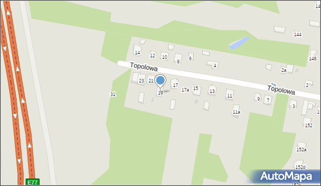 Suchedniów, Topolowa, 19, mapa Suchedniów