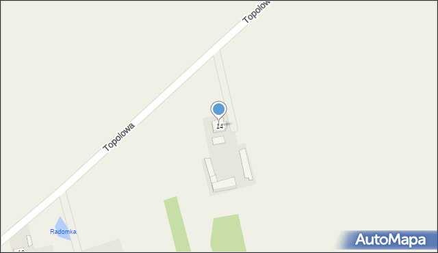 Sukowska Wola, Topolowa, 14, mapa Sukowska Wola