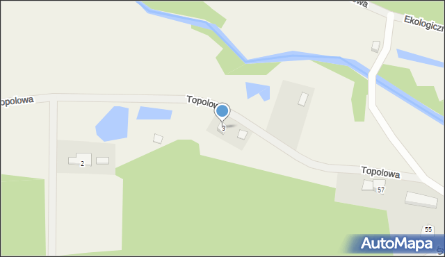 Sulęczyno, Topolowa, 3, mapa Sulęczyno
