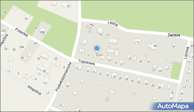Sulejów, Topolowa, 5, mapa Sulejów