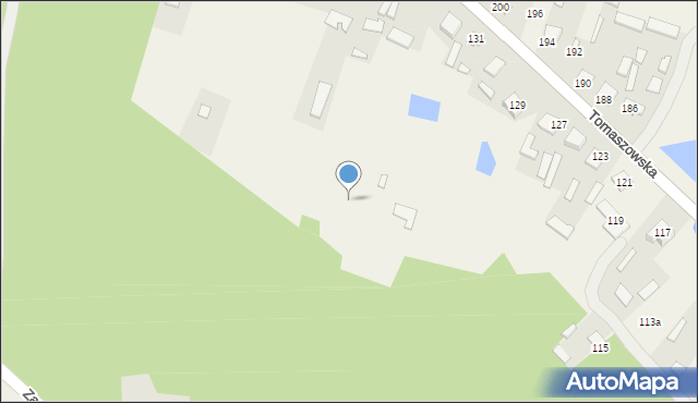 Susiec, Tomaszowska, 135a, mapa Susiec