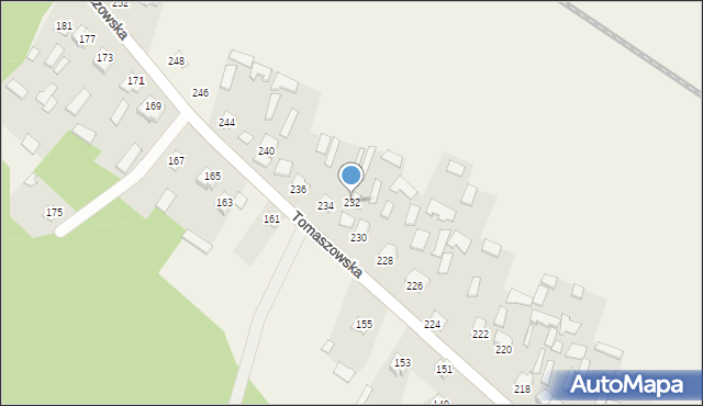 Susiec, Tomaszowska, 232, mapa Susiec